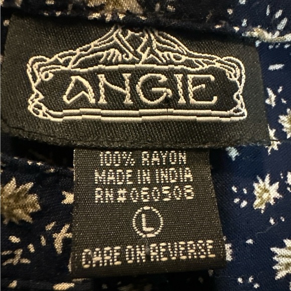 Angie Navy Floral Long Sleeve Dress - Picture 6 of 7